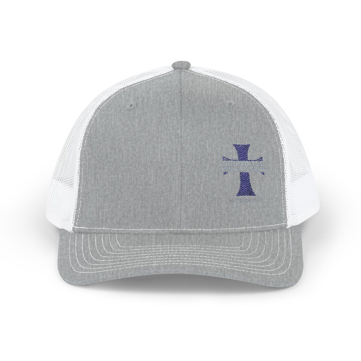 Stylish Embroidered Snapback Trucker Cap, Perfect Gift for Dad, Adjustable Cap for Men, Casual Outdoor Hat, Faith-Based Headwear