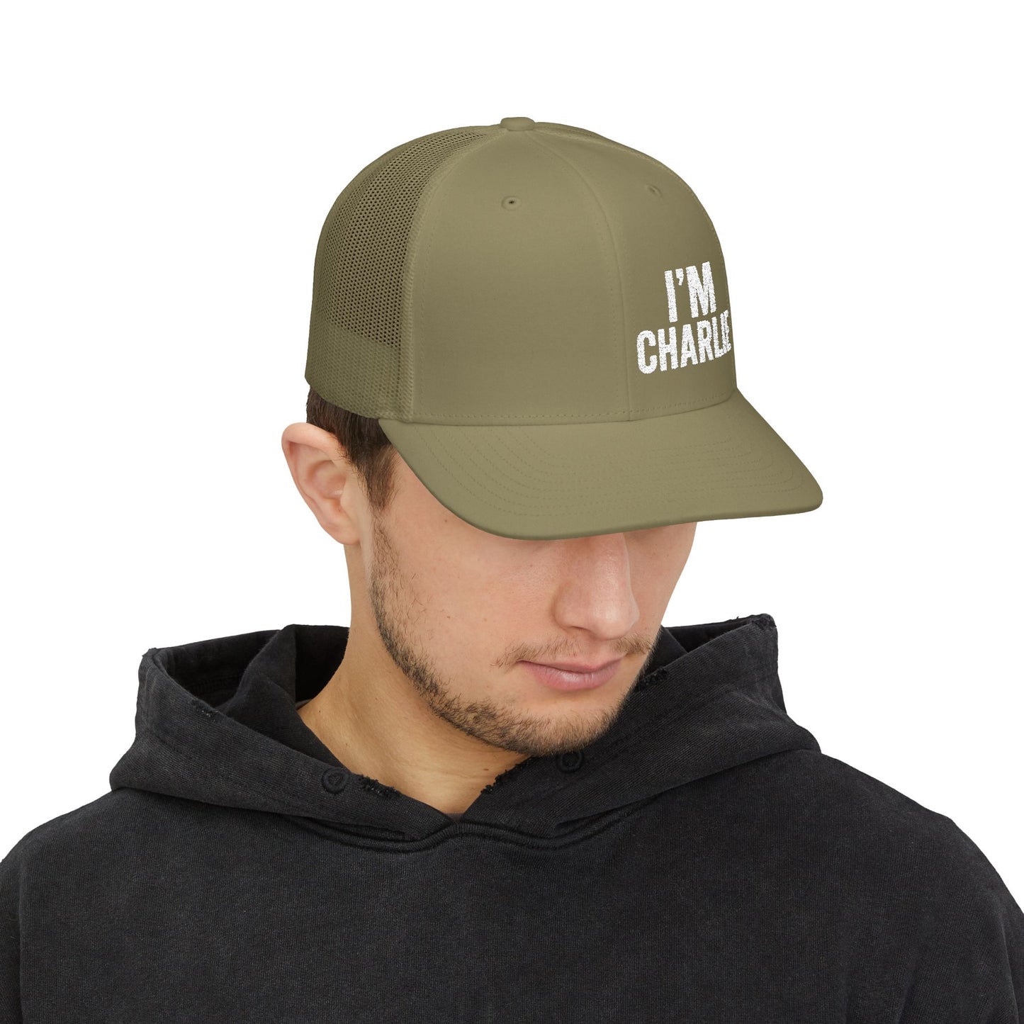 Personalized Snapback Trucker Cap - I'm Charlie, Custom Embroidery Hat, Gift for Him, Casual Style, Father’s Day, Birthday