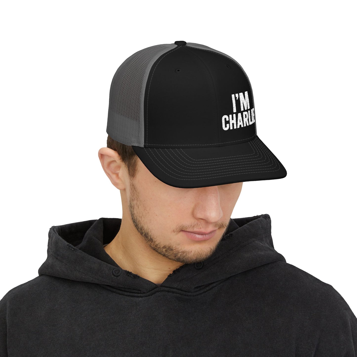Personalized Snapback Trucker Cap - I'm Charlie, Custom Embroidery Hat, Gift for Him, Casual Style, Father’s Day, Birthday