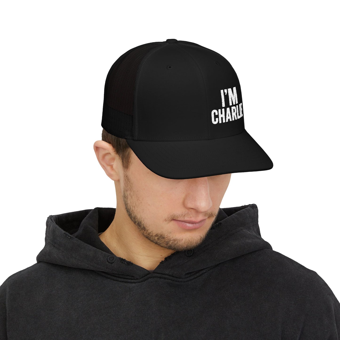 Personalized Snapback Trucker Cap - I'm Charlie, Custom Embroidery Hat, Gift for Him, Casual Style, Father’s Day, Birthday