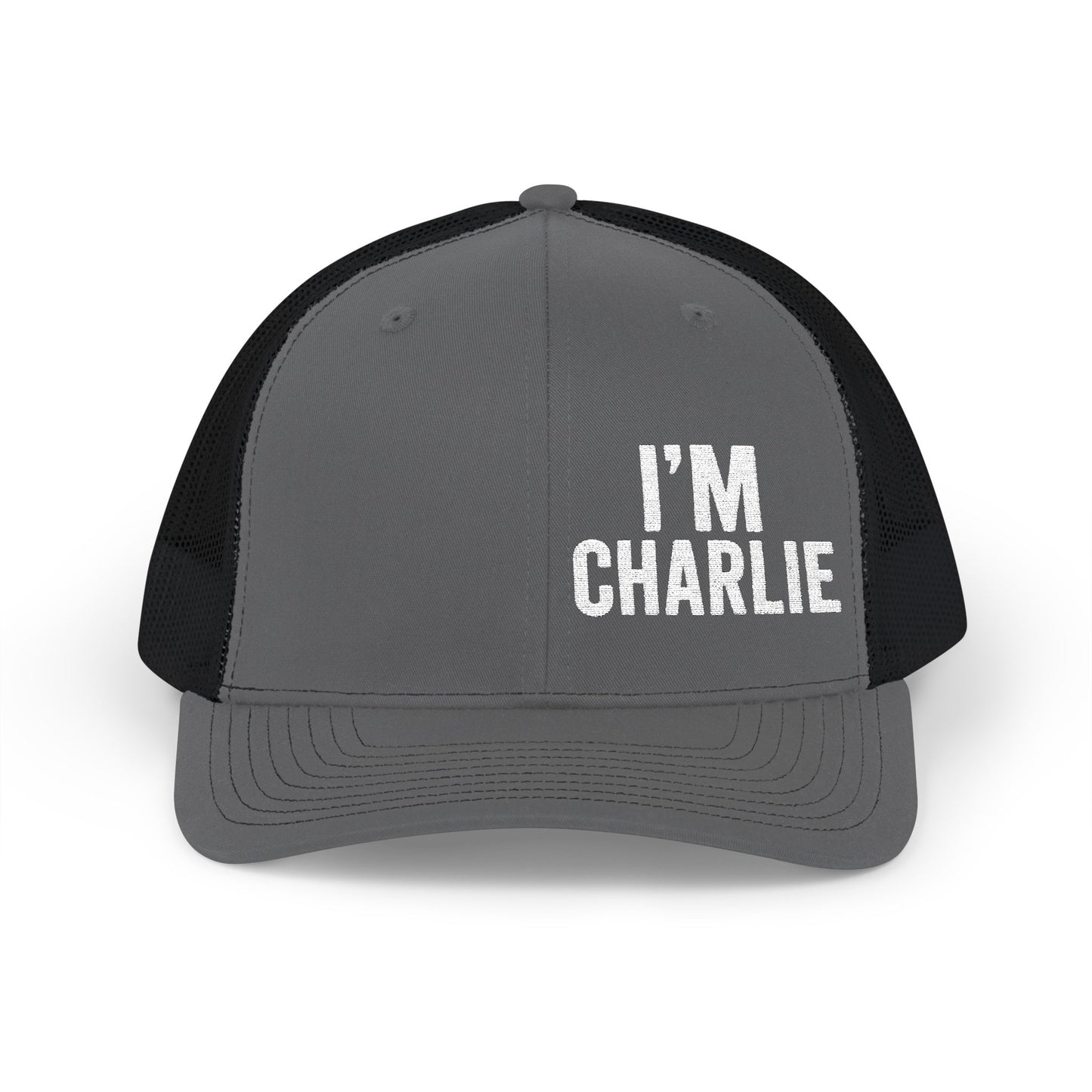 Personalized Snapback Trucker Cap - I'm Charlie, Custom Embroidery Hat, Gift for Him, Casual Style, Father’s Day, Birthday