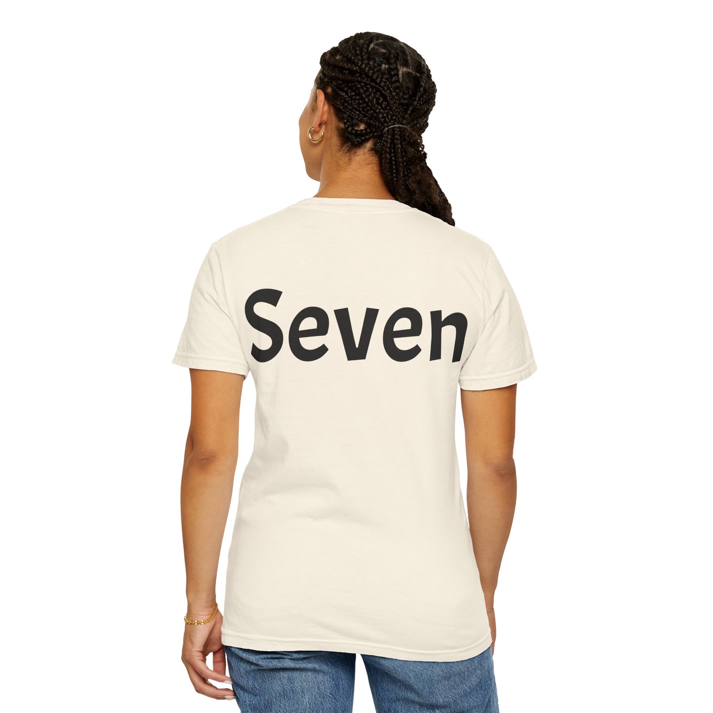 Unique Garment-Dyed T-Shirt with Fun Number Print, Stylish Casual Wear, Birthday Gift, Graphic Tee, Everyday Comfort