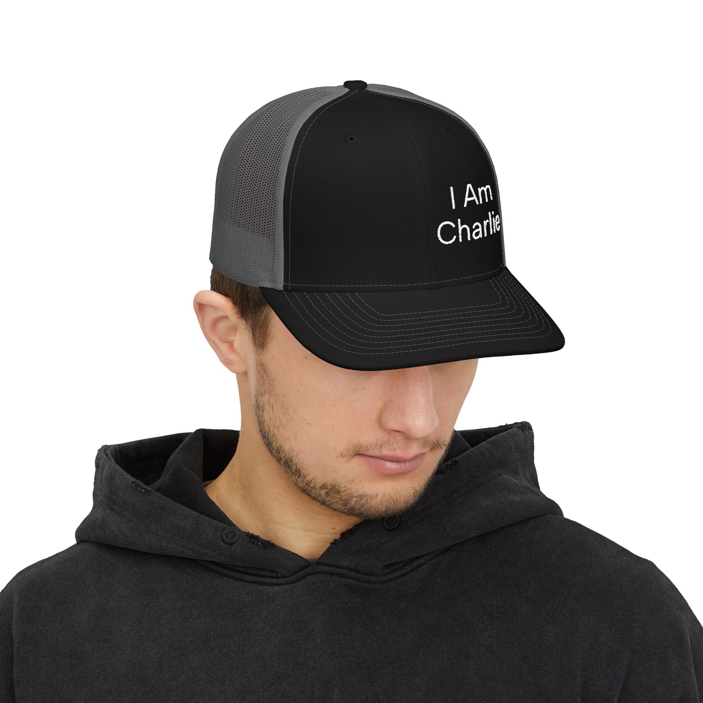 Personalized Snapback Trucker Cap - I'm Charlie, Custom Embroidery Hat, Gift for Him, Casual Style, Father’s Day, Birthday