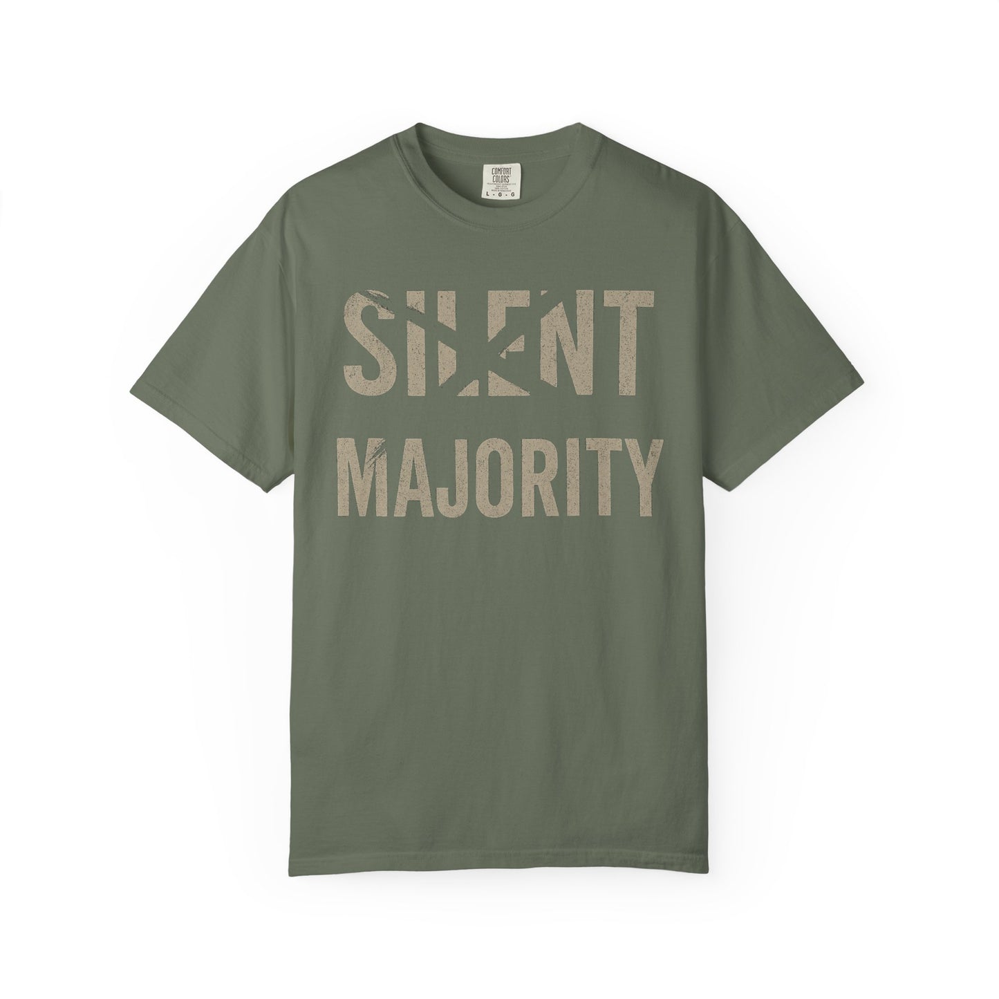 Silent Majority Unisex Garment-Dyed T-Shirt | Trendy Casual Wear, Statement Tee, Gift for Activists, Everyday Comfort, Unisex Fashion