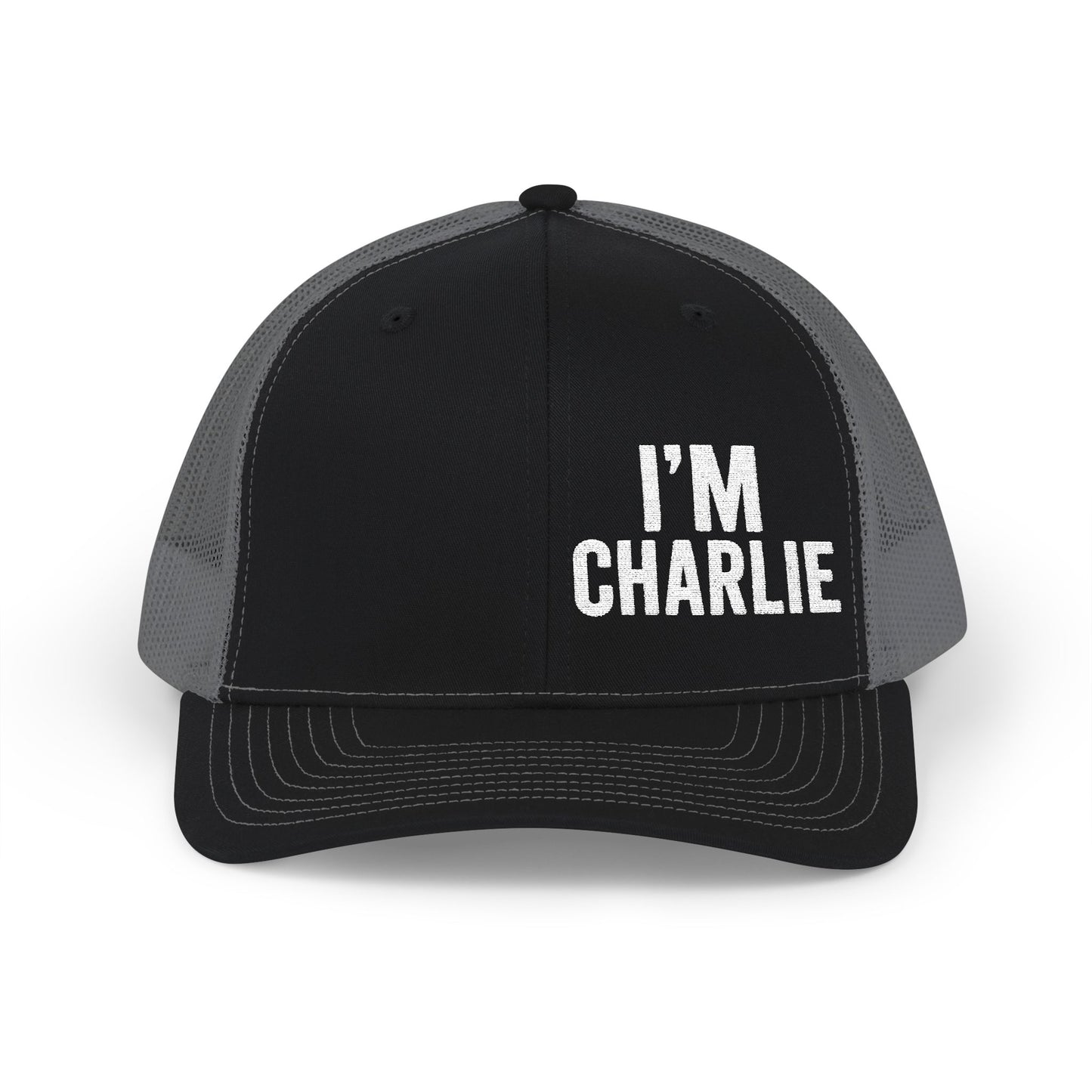 Personalized Snapback Trucker Cap - I'm Charlie, Custom Embroidery Hat, Gift for Him, Casual Style, Father’s Day, Birthday