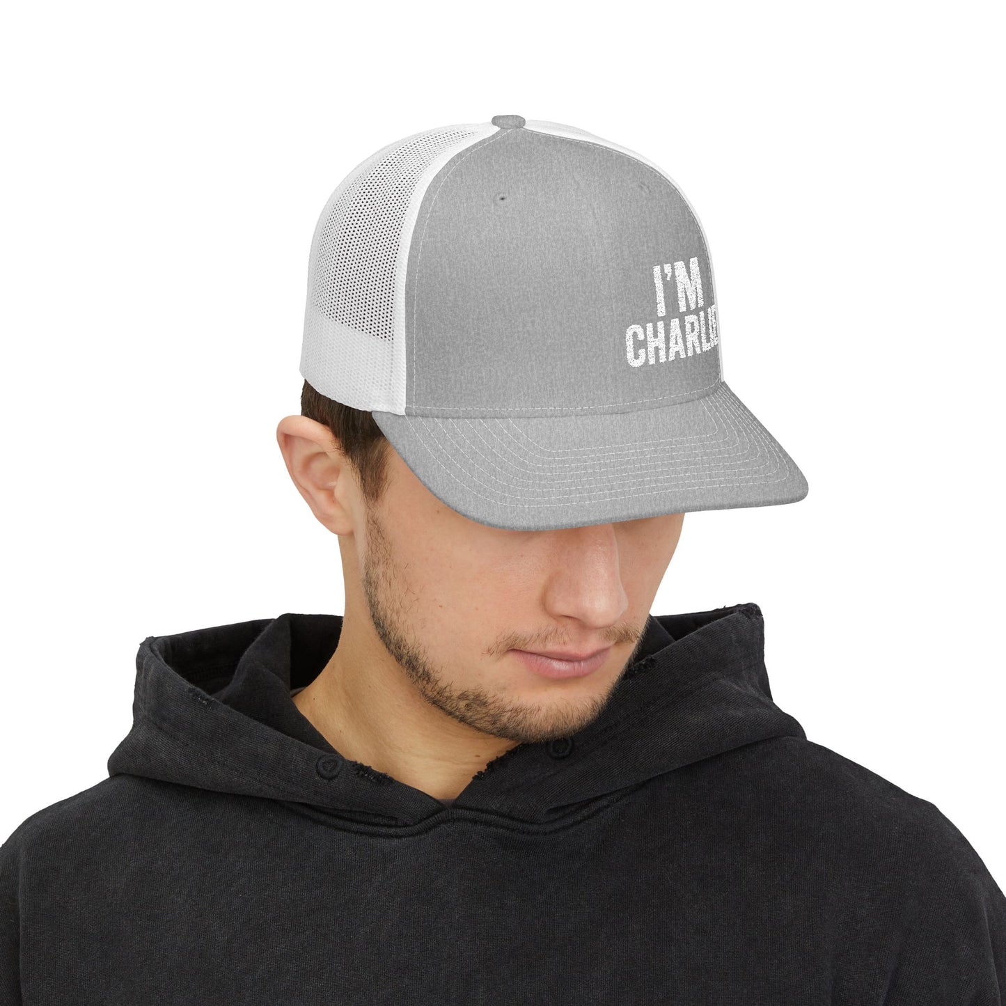 Personalized Snapback Trucker Cap - I'm Charlie, Custom Embroidery Hat, Gift for Him, Casual Style, Father’s Day, Birthday