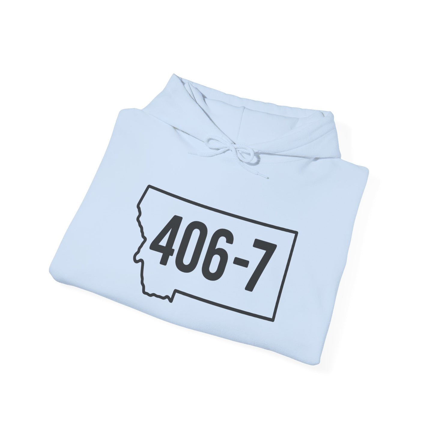 Montana 406-7 Cozy Hooded Sweatshirt, Unisex Hoodie, Casual Wear, Gift for Him/Her, Travel Fashion, Outdoor Adventure Gear