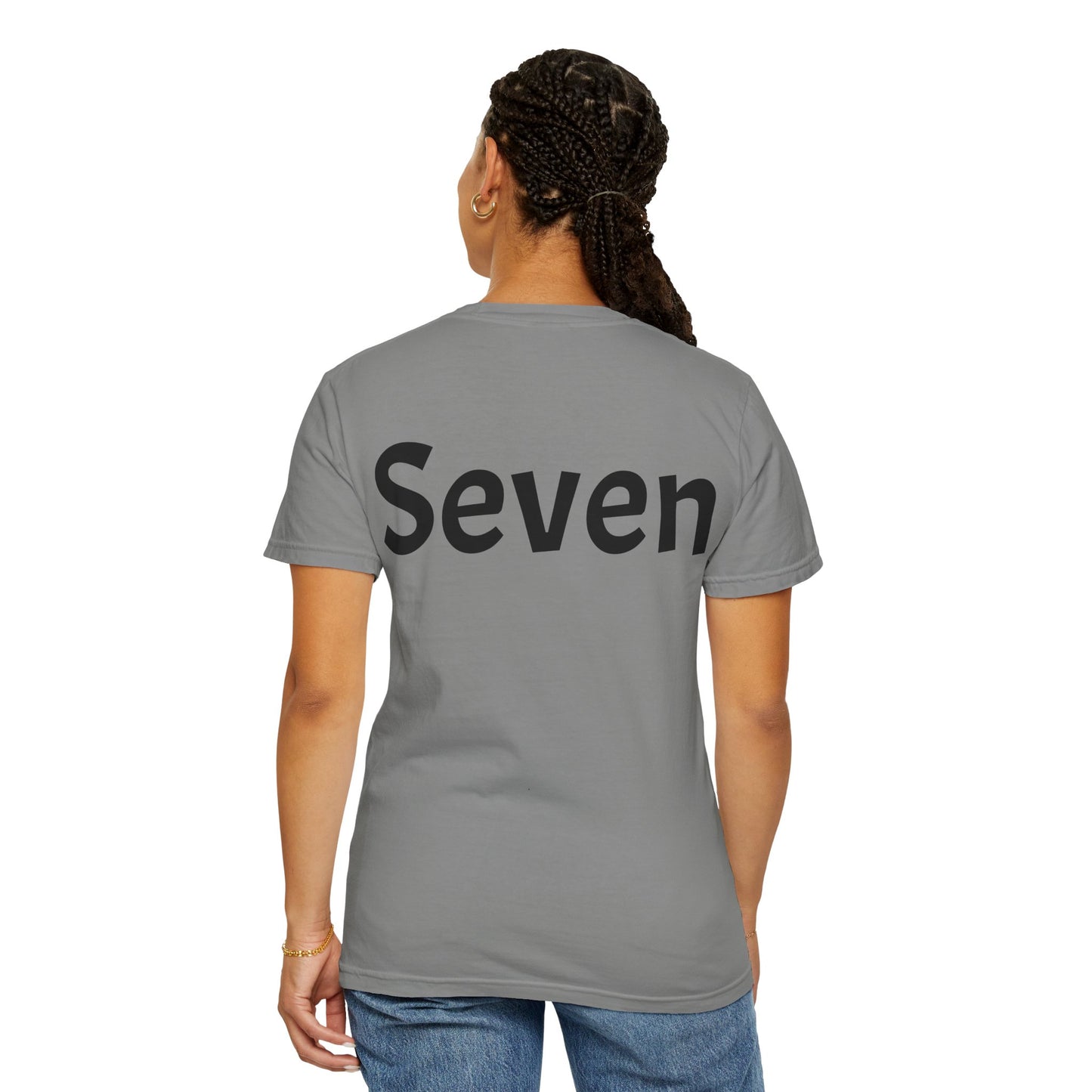 Unique Garment-Dyed T-Shirt with Fun Number Print, Stylish Casual Wear, Birthday Gift, Graphic Tee, Everyday Comfort
