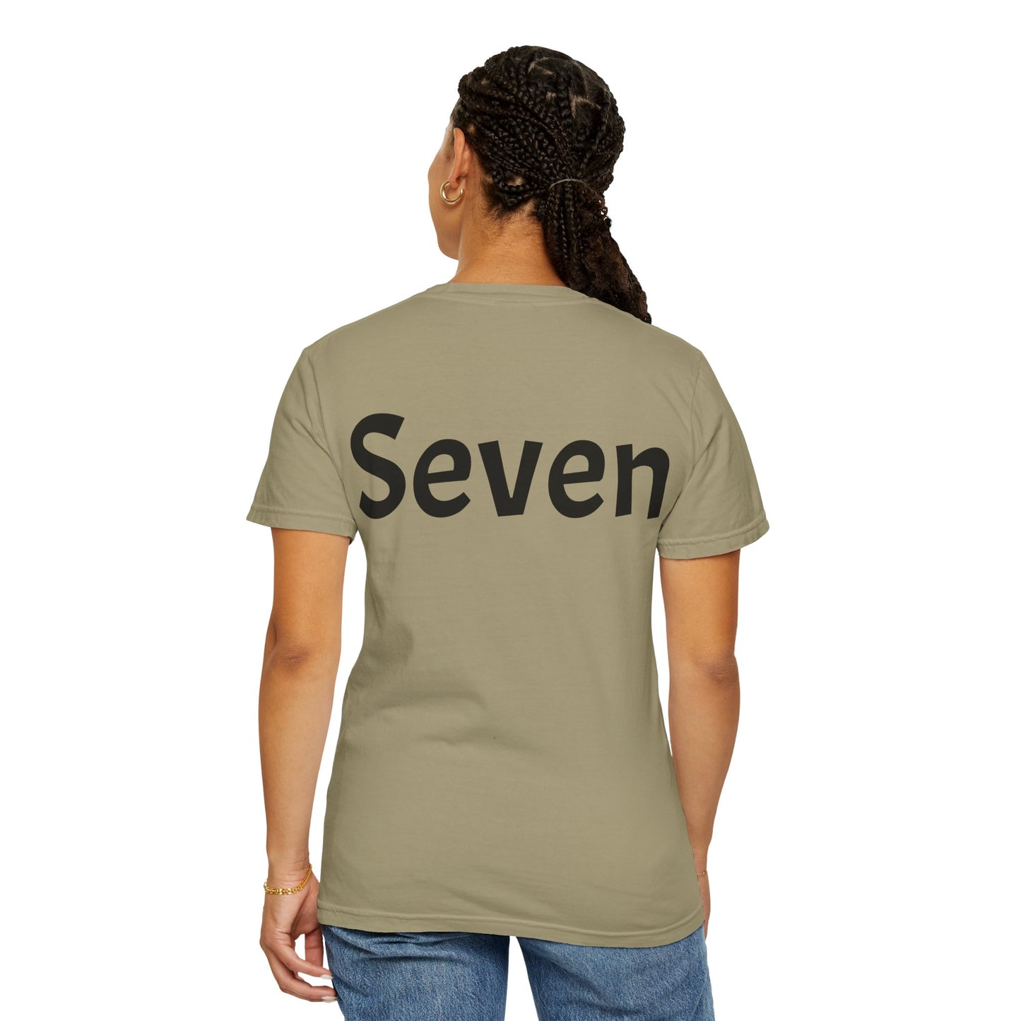 Unique Garment-Dyed T-Shirt with Fun Number Print, Stylish Casual Wear, Birthday Gift, Graphic Tee, Everyday Comfort