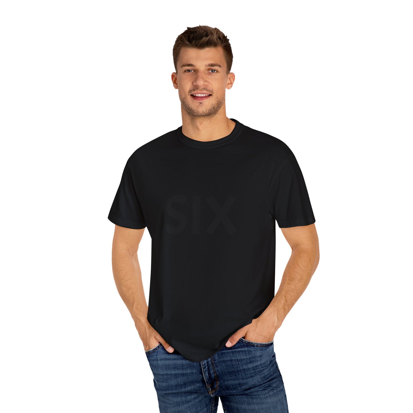 Unique Garment-Dyed T-Shirt with Fun Number Print, Stylish Casual Wear, Birthday Gift, Graphic Tee, Everyday Comfort