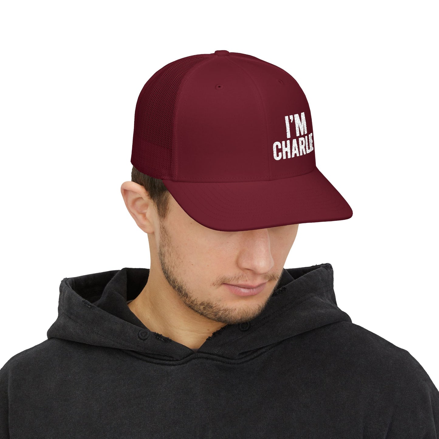 Personalized Snapback Trucker Cap - I'm Charlie, Custom Embroidery Hat, Gift for Him, Casual Style, Father’s Day, Birthday