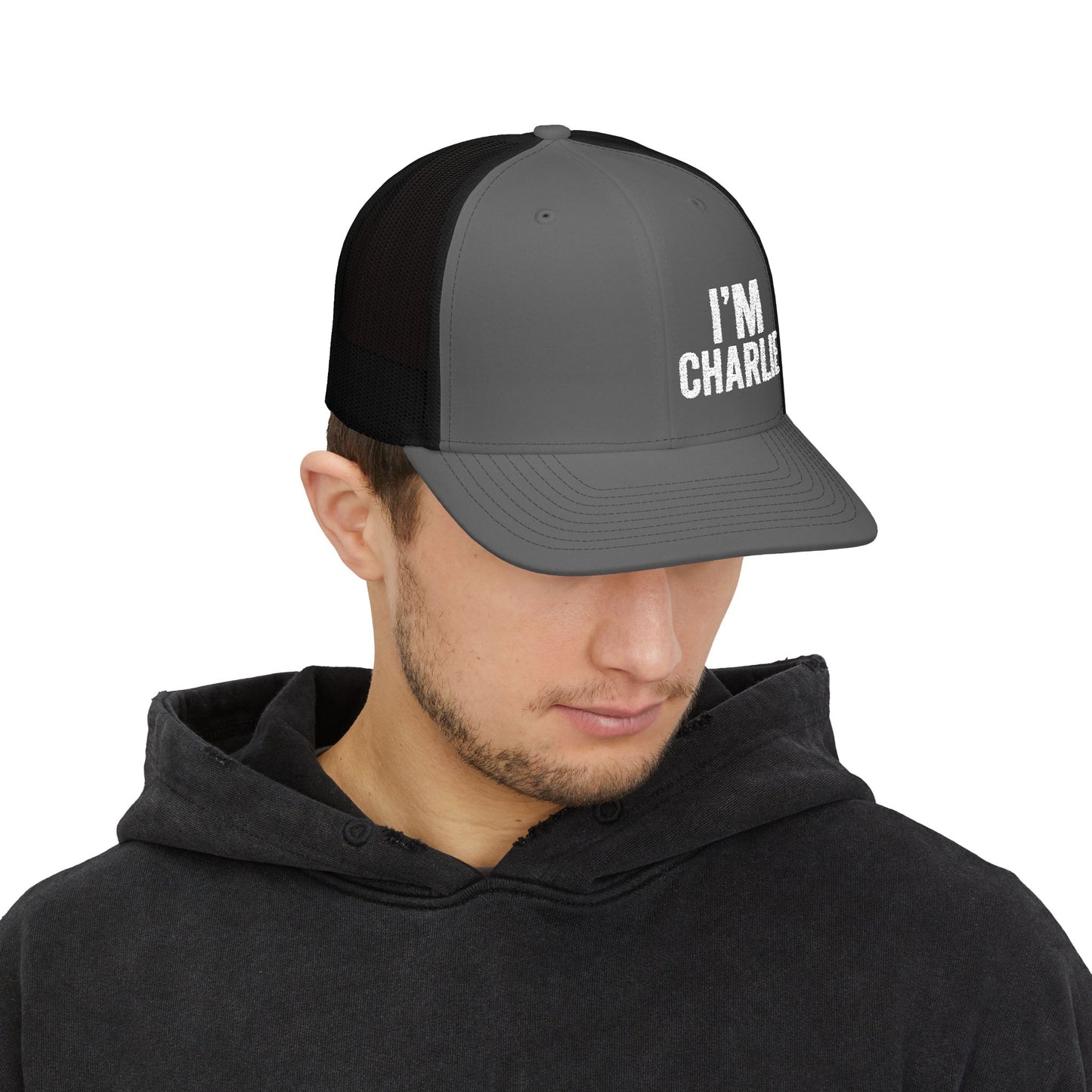Personalized Snapback Trucker Cap - I'm Charlie, Custom Embroidery Hat, Gift for Him, Casual Style, Father’s Day, Birthday