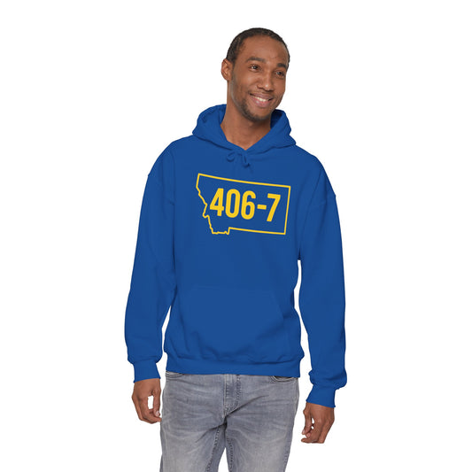 Montana 406-7 Unisex Heavy Blend Hoodie, Cozy Casual Sweatshirt, Perfect for Any Season, Great Gift for Outdoor Lovers, Urban Style】
