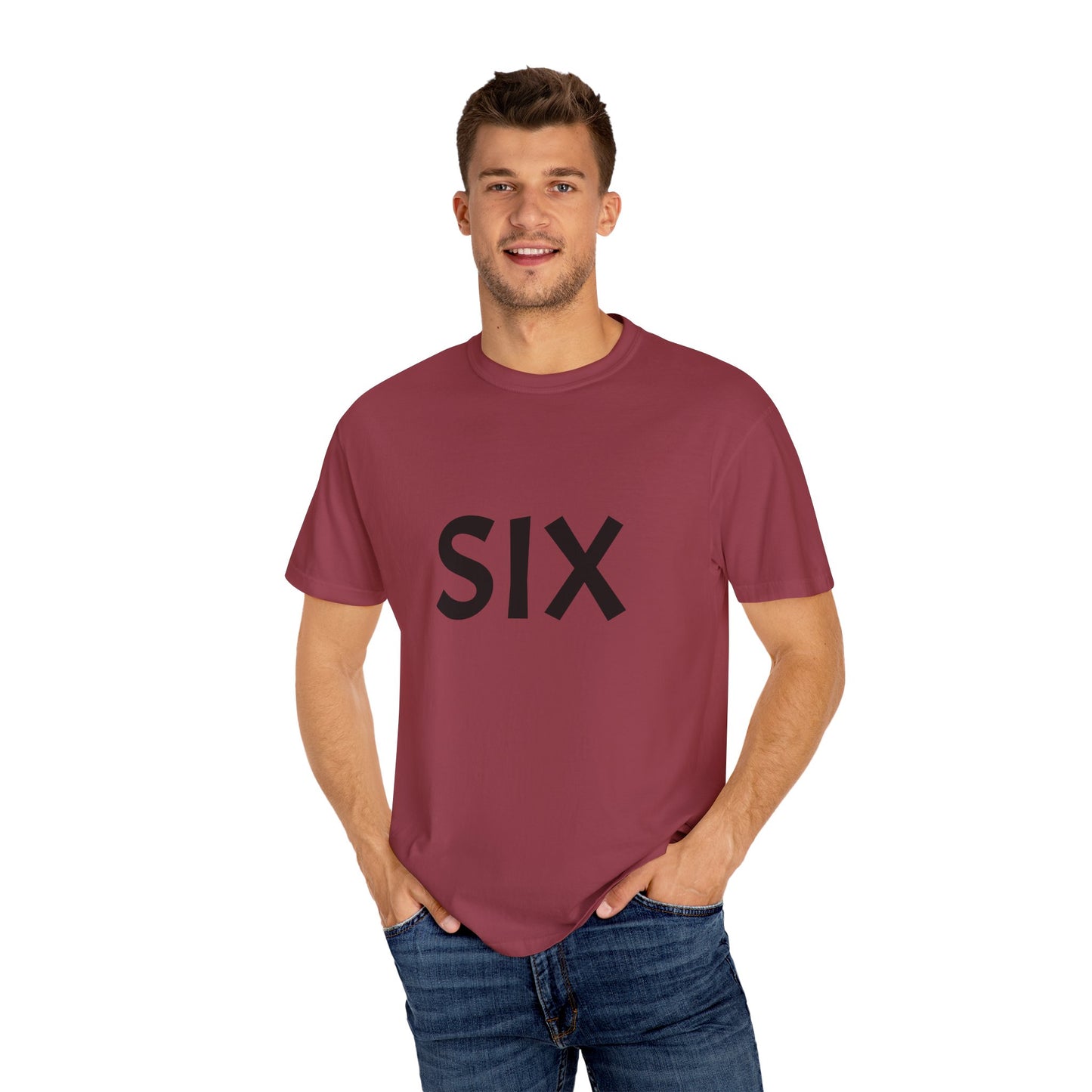 Unique Garment-Dyed T-Shirt with Fun Number Print, Stylish Casual Wear, Birthday Gift, Graphic Tee, Everyday Comfort