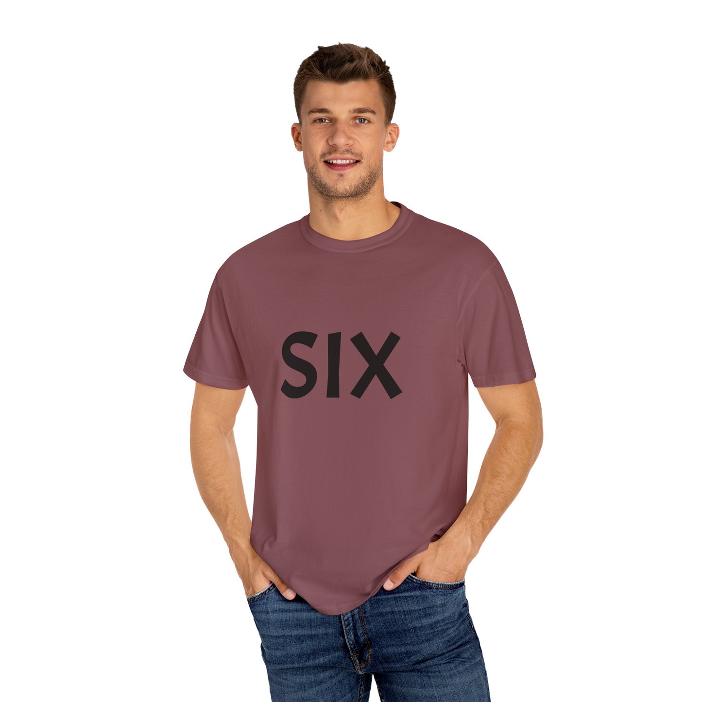Unique Garment-Dyed T-Shirt with Fun Number Print, Stylish Casual Wear, Birthday Gift, Graphic Tee, Everyday Comfort