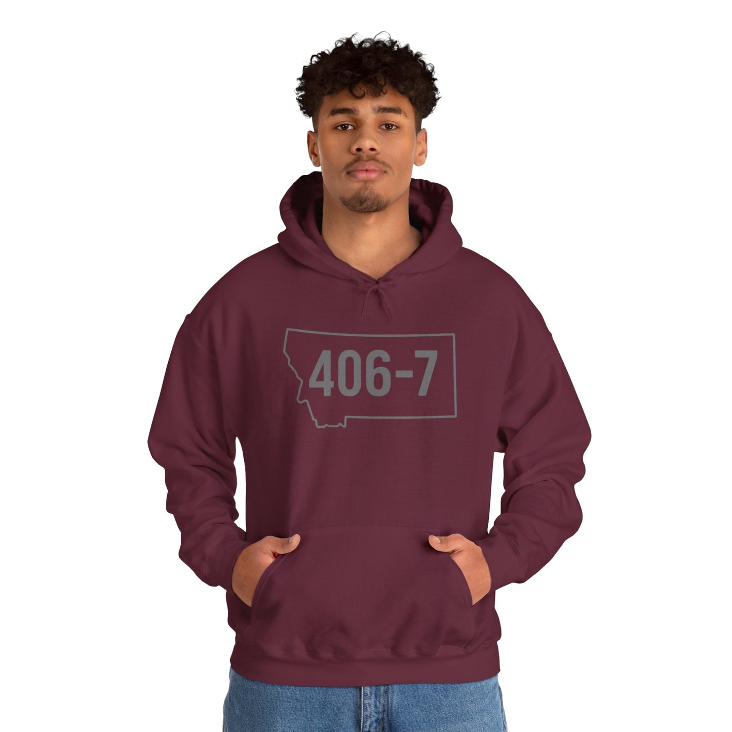 Montana 406-7 Unisex Hoodie, Cozy Sweatshirt Gift, Casual Fashion, Road Trip Apparel, Travel Essentials